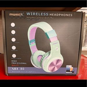 Wireless headphones, Volume control with Mic,